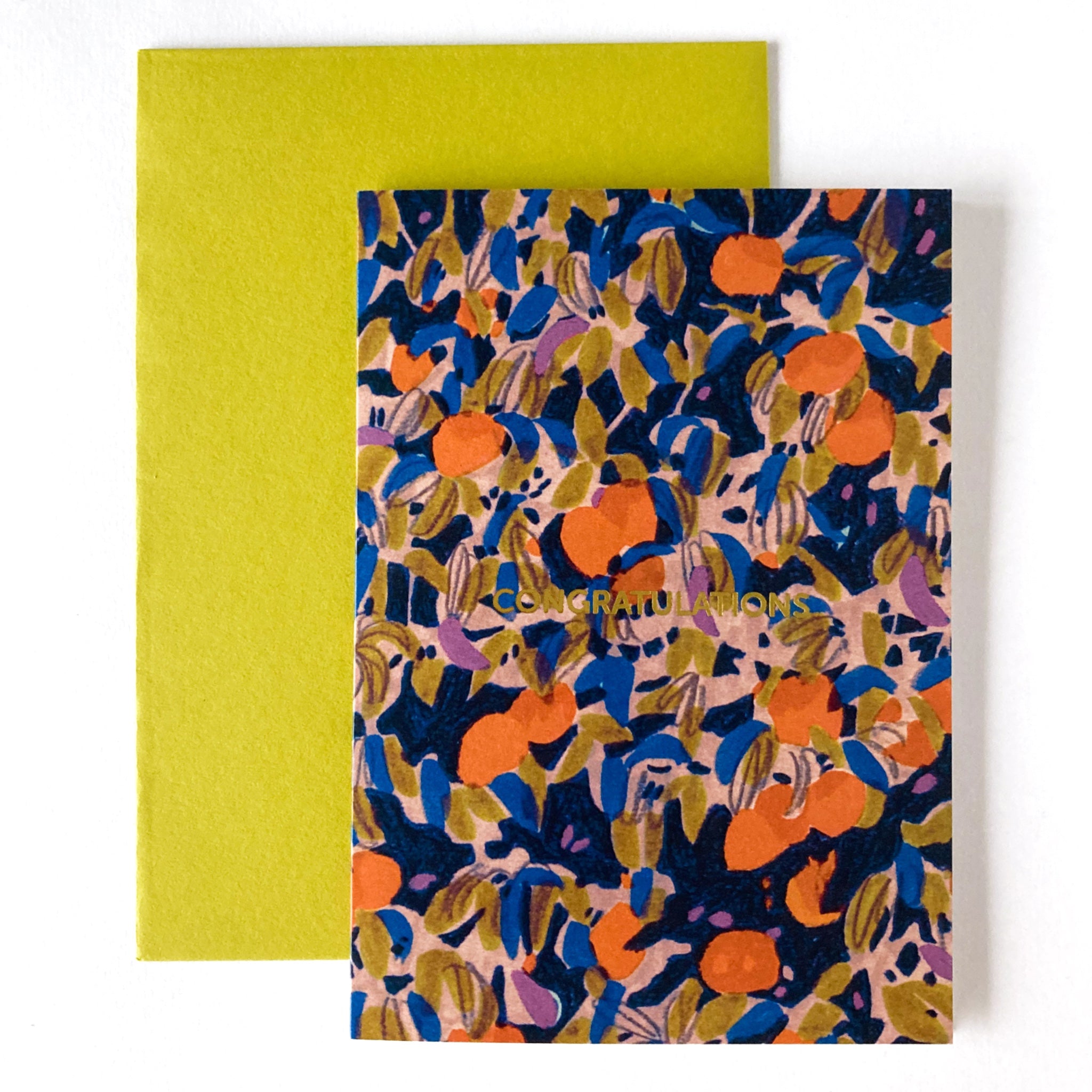 gold foil congrats card