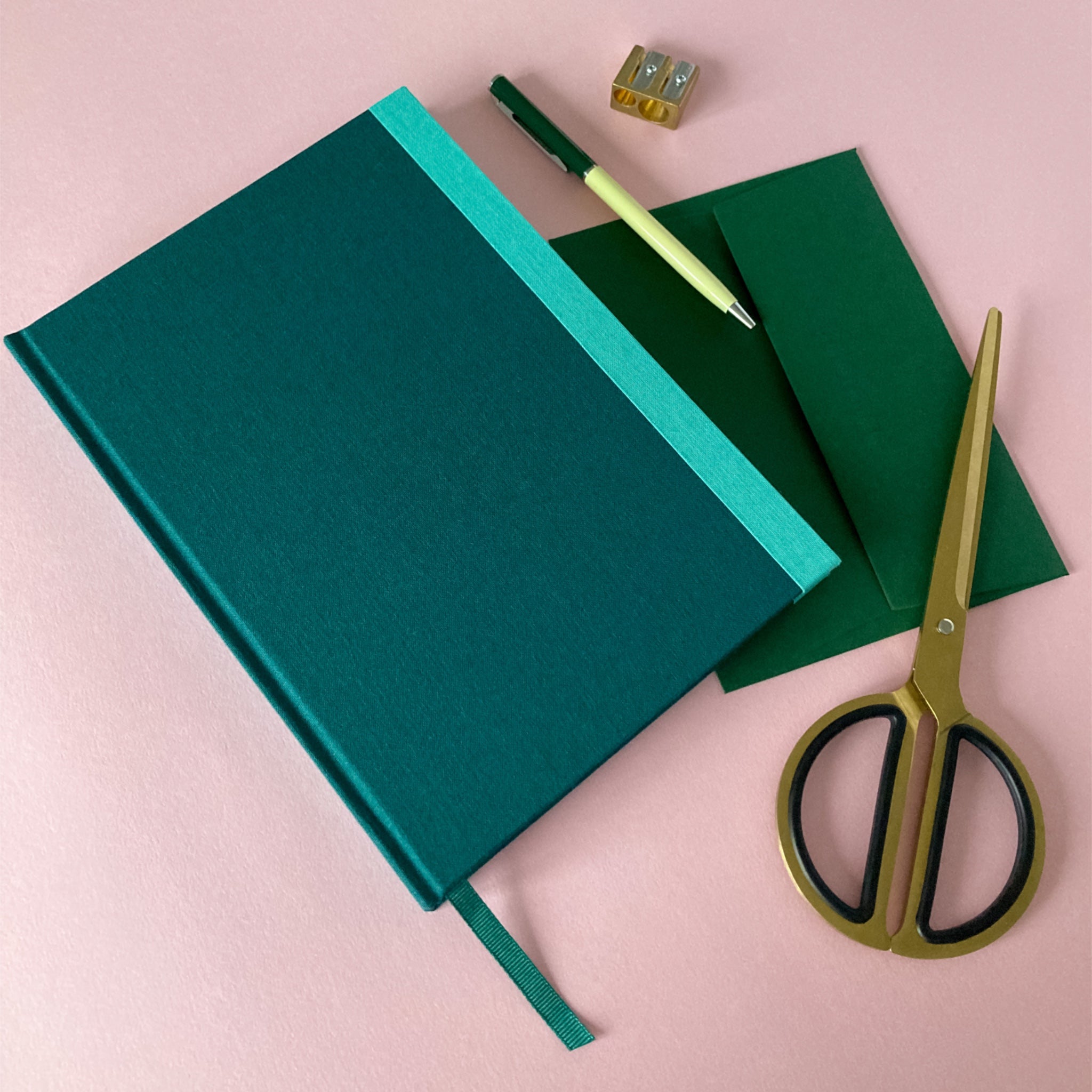 Deep green hardcover sketchbook