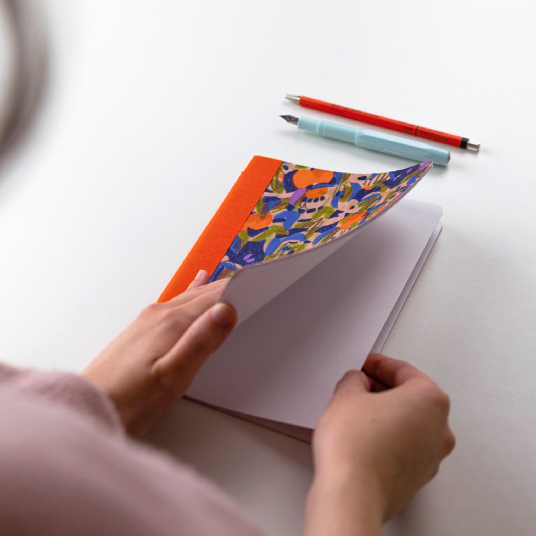 A5 softcover small sketchbook with cloth spine