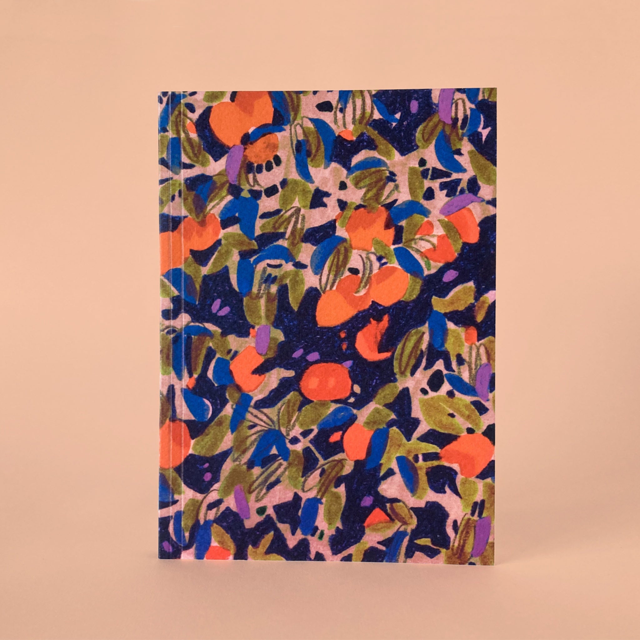 Orange pattern paperback sketchbook
