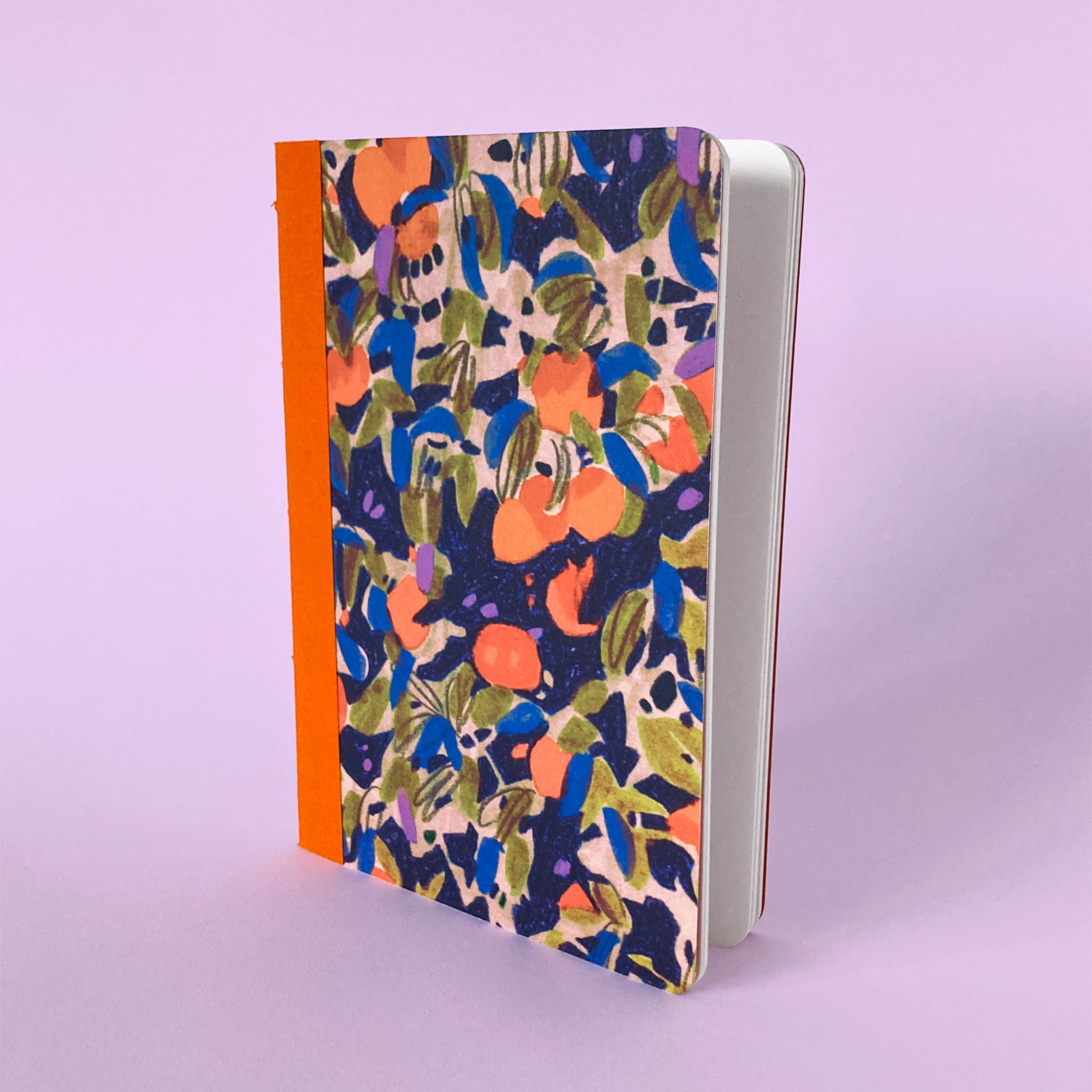A5 orange pattern travel sketchbook