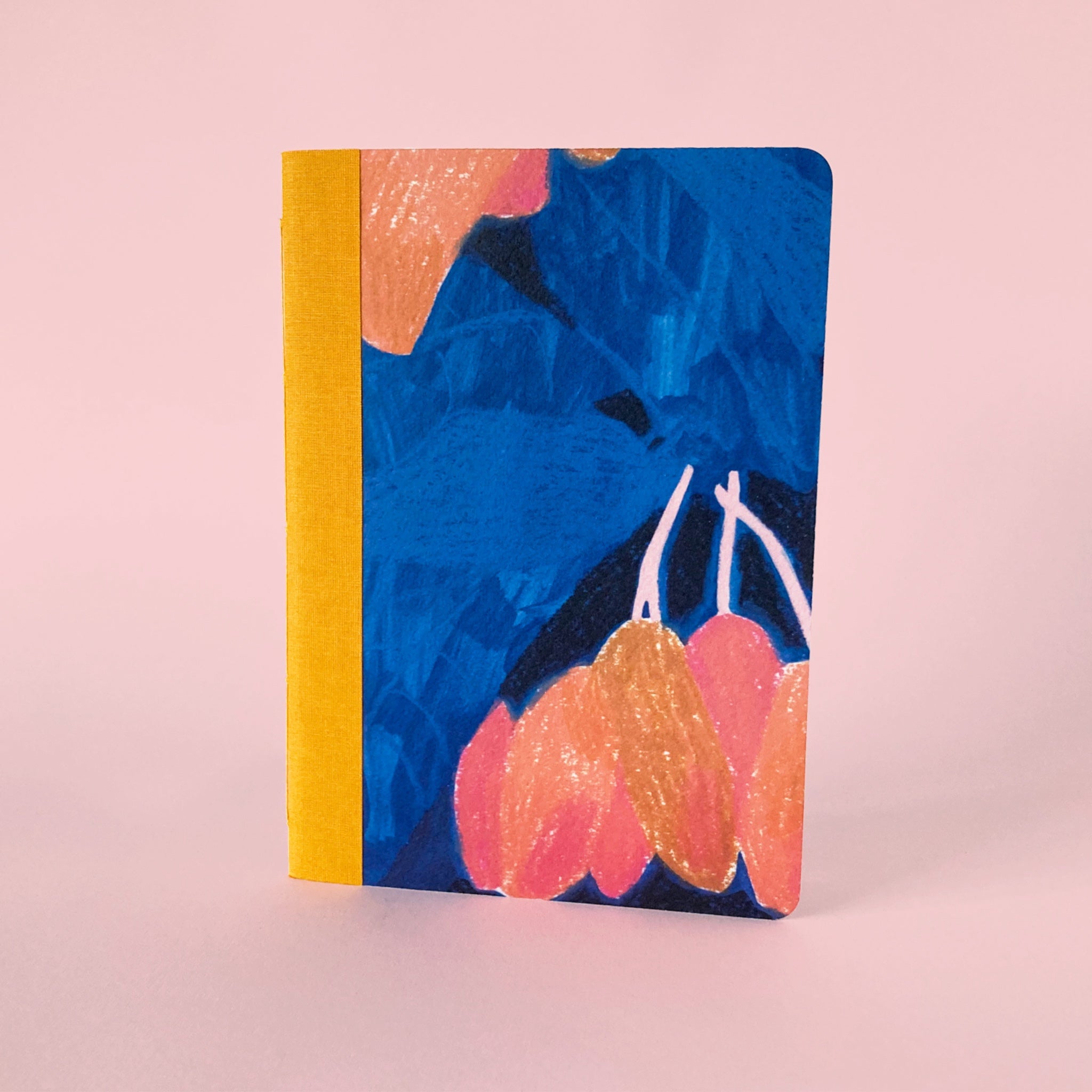 A5 blue mango pattern travel sketchbook in paperback