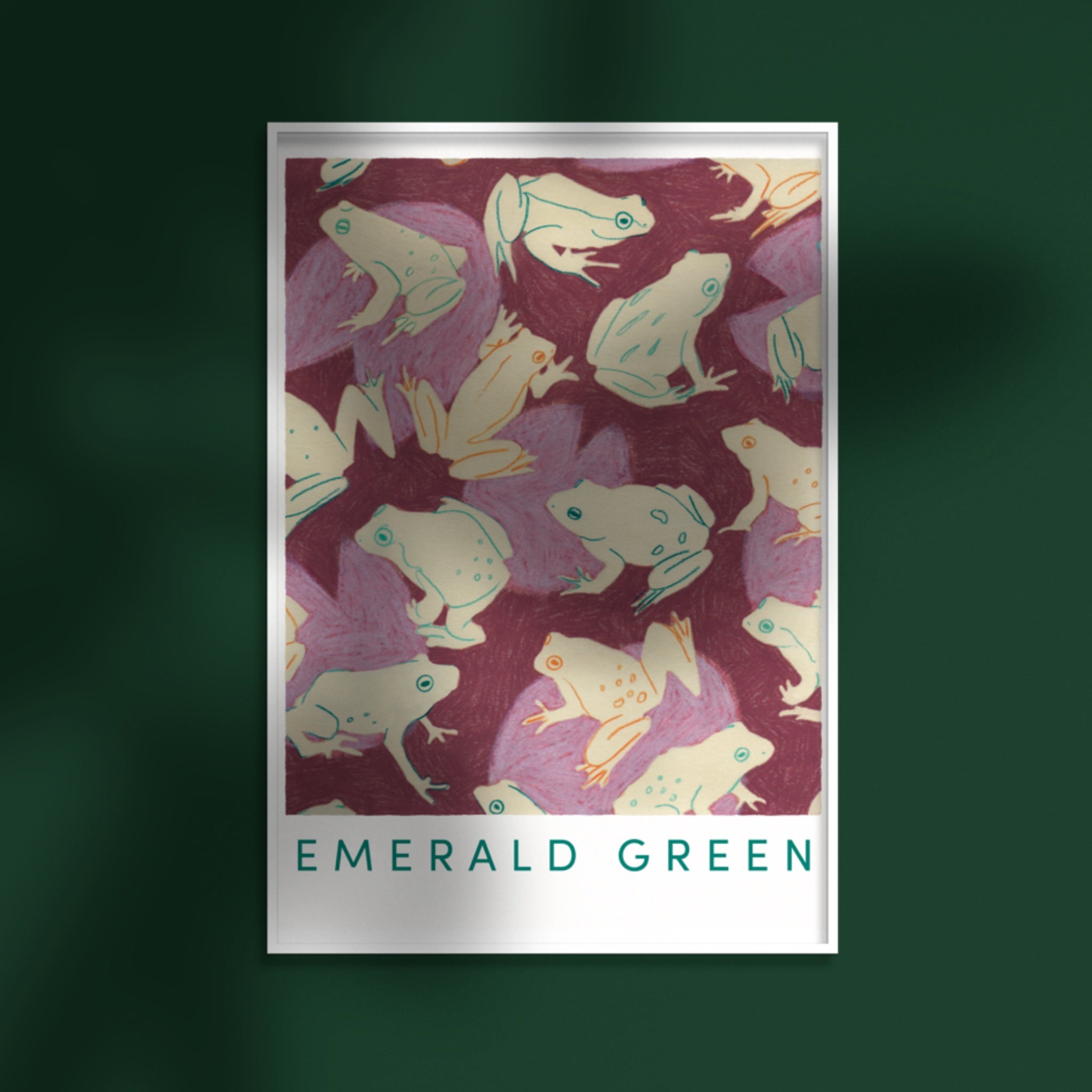 Emerald green a3 art print