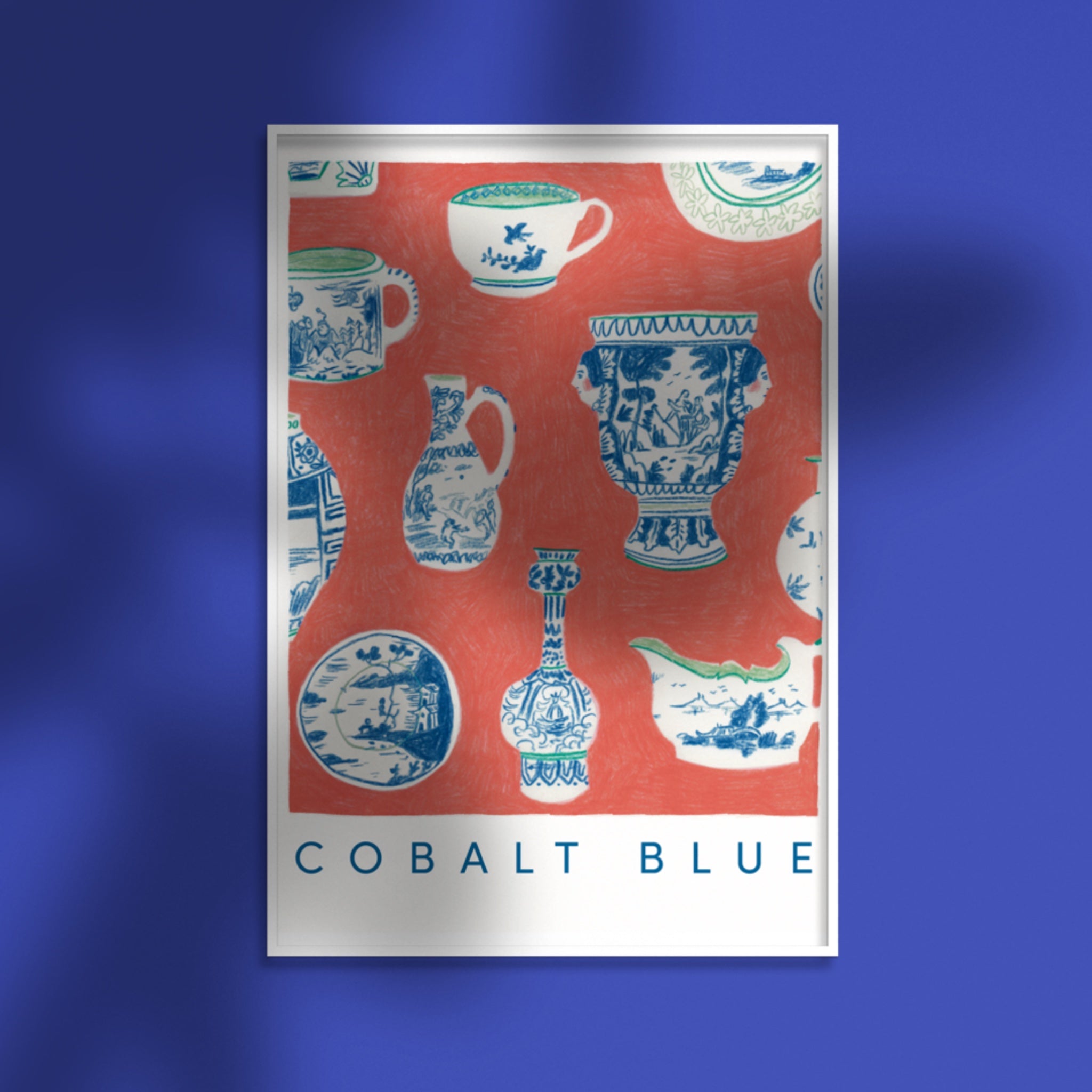 Cobalt blue a3 art print