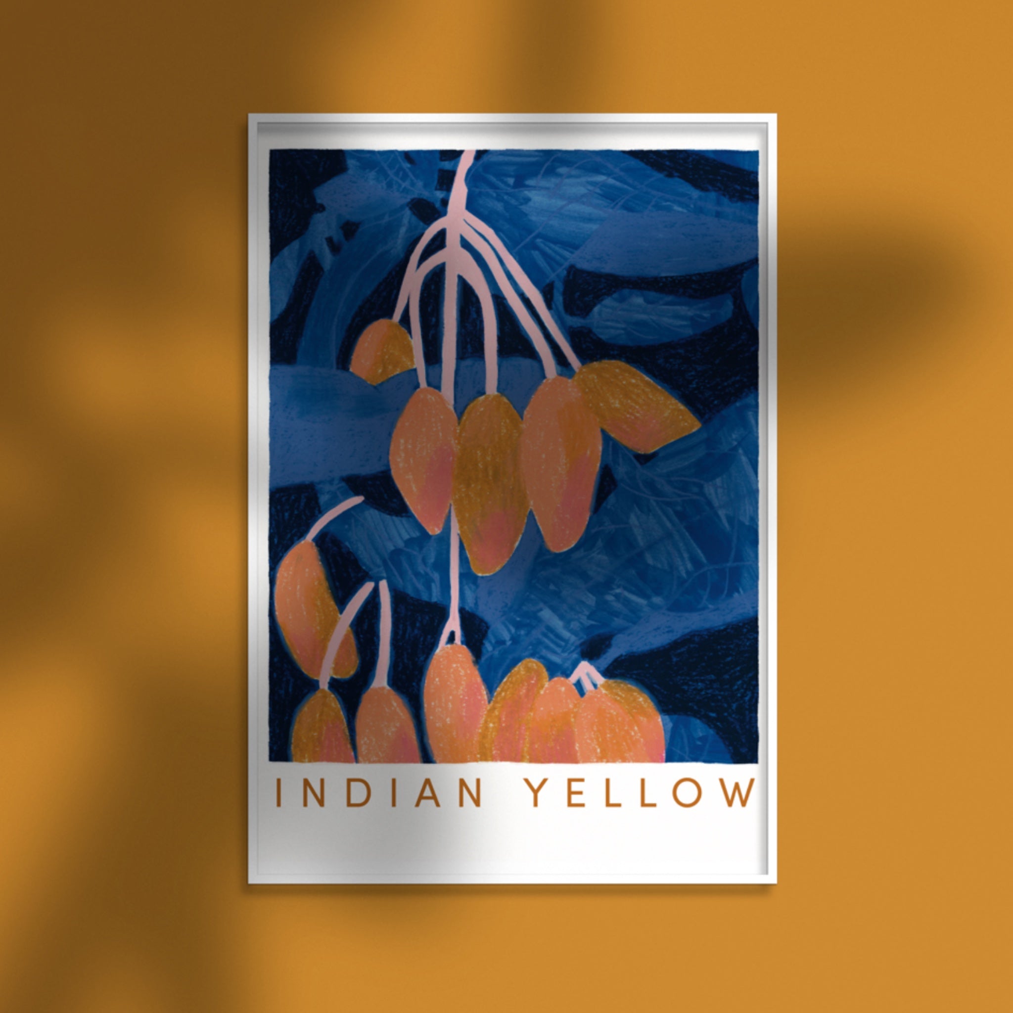 Indian yellow A3 art print
