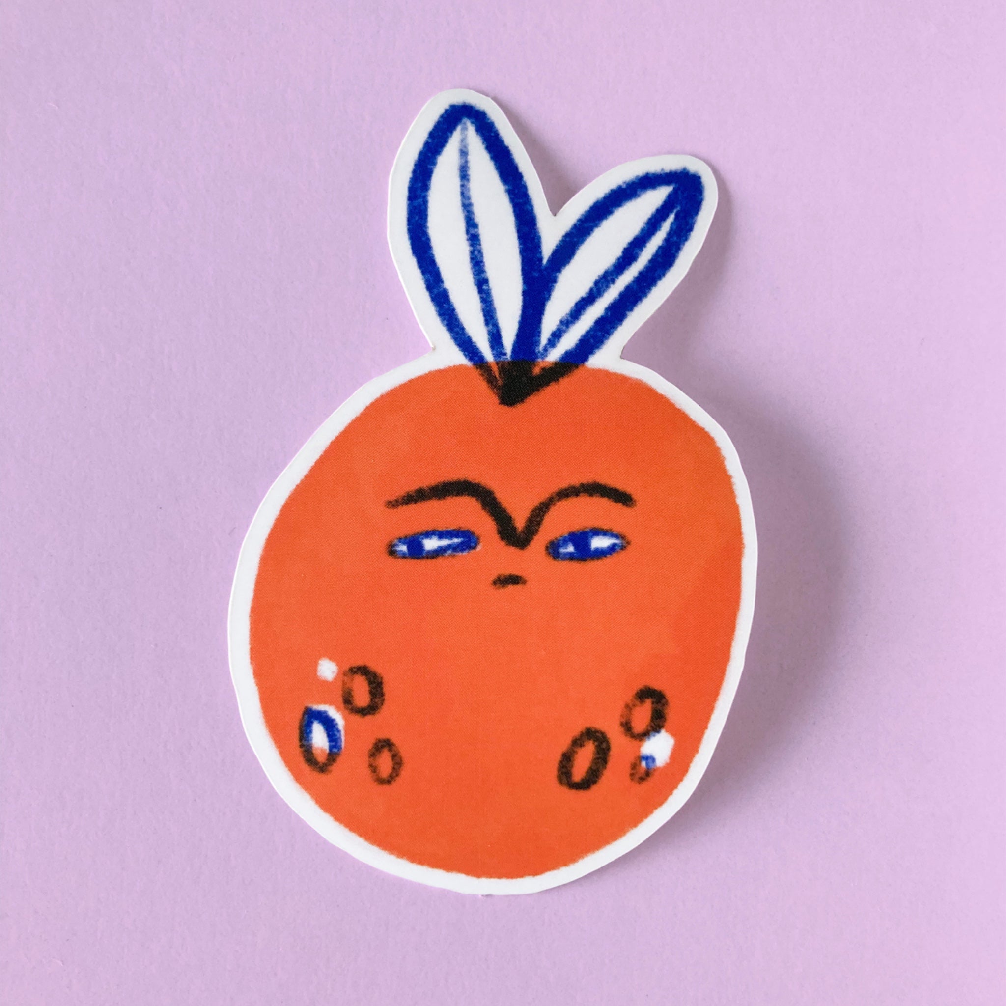 Sassy orange matte sticker