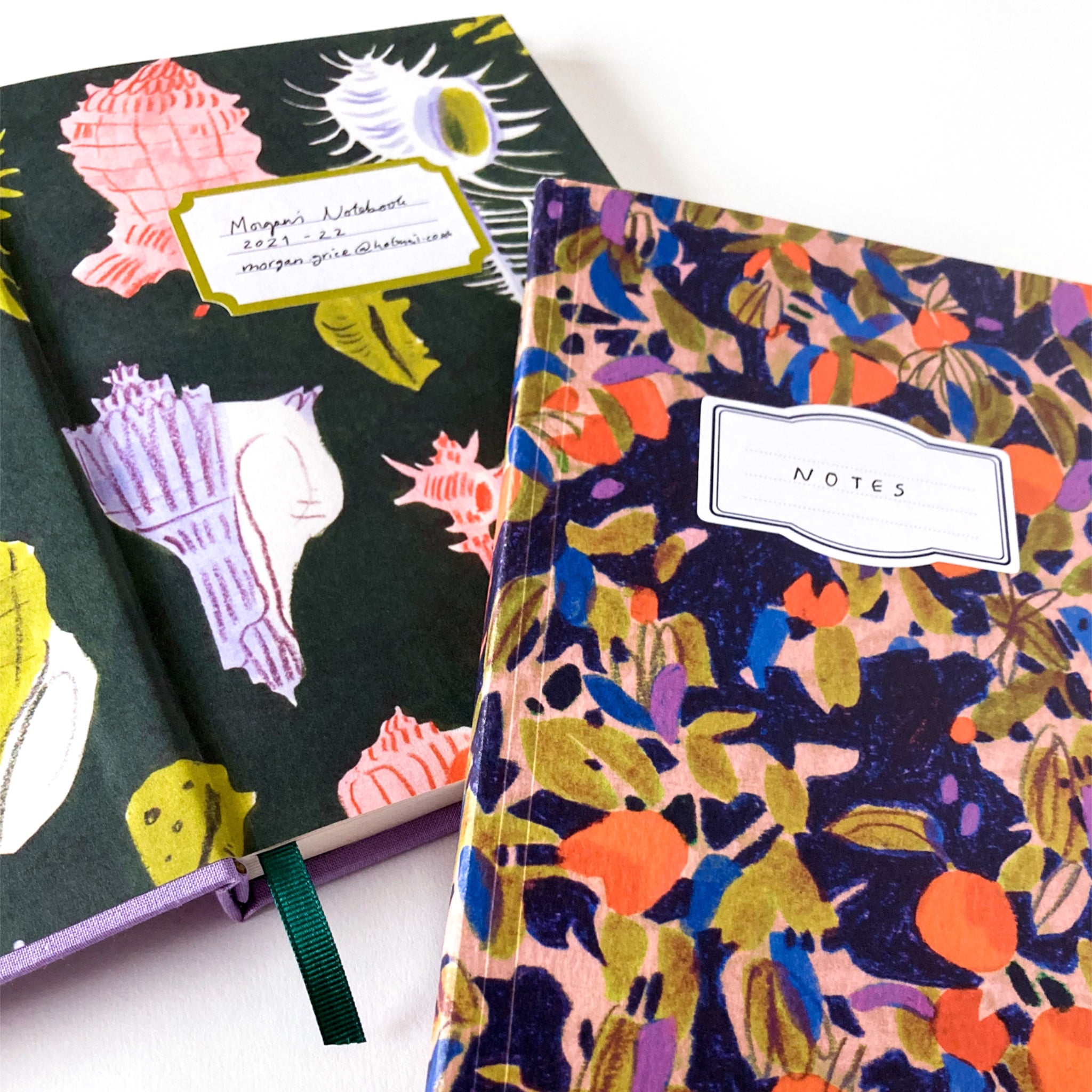 Notebooks, journal and sketchbook personalisation
