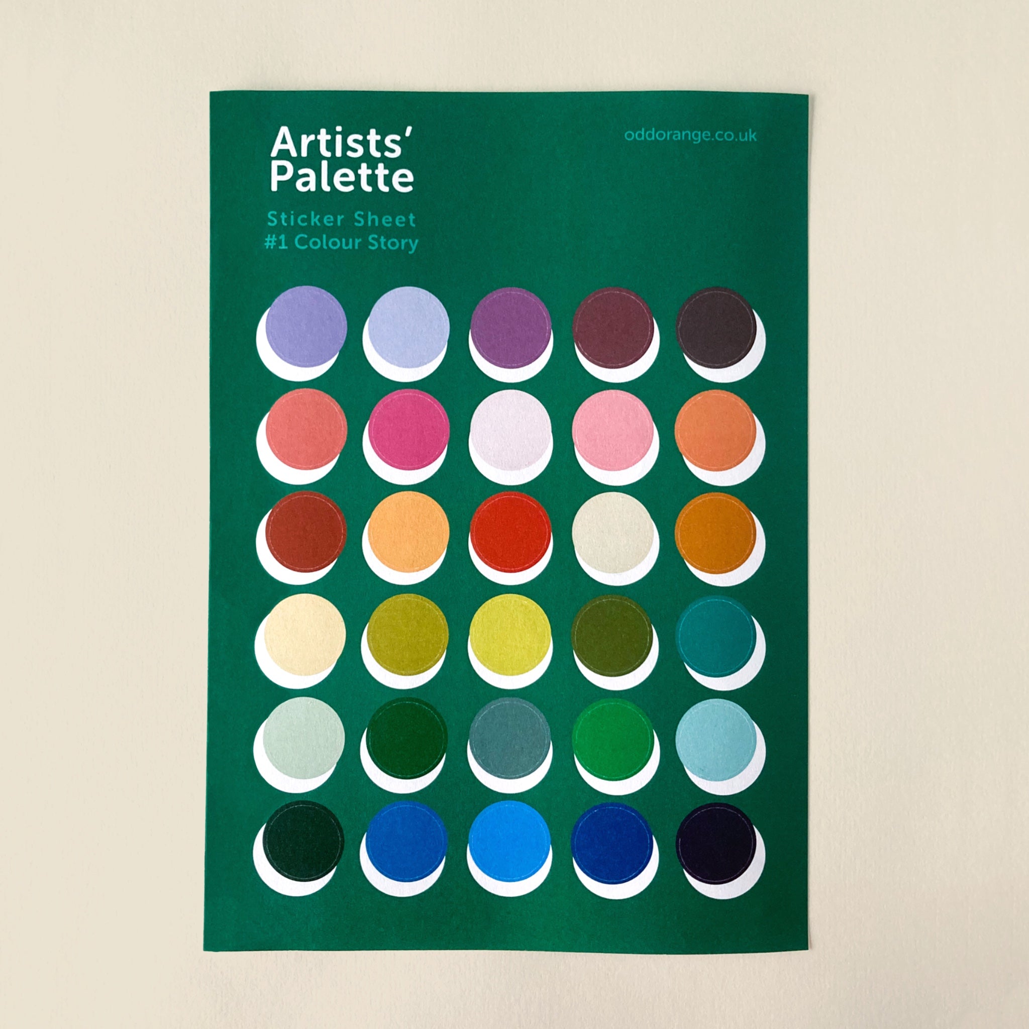 Artists' Palette sticker sheet